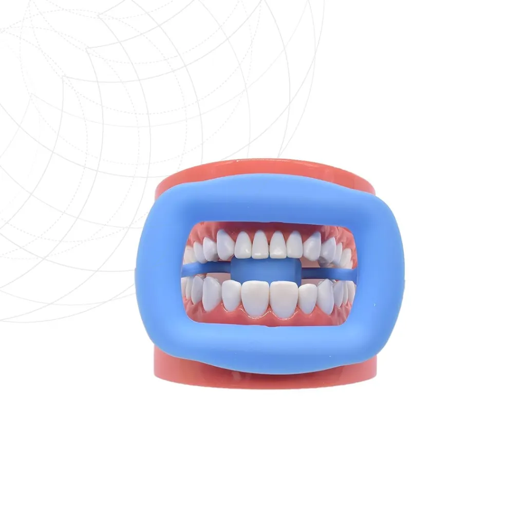 دهان بازکن چهارطرفه با زبان  نگهدارنده سیلیکونی نحوه قرارگیری پارس اکسیر.webp
